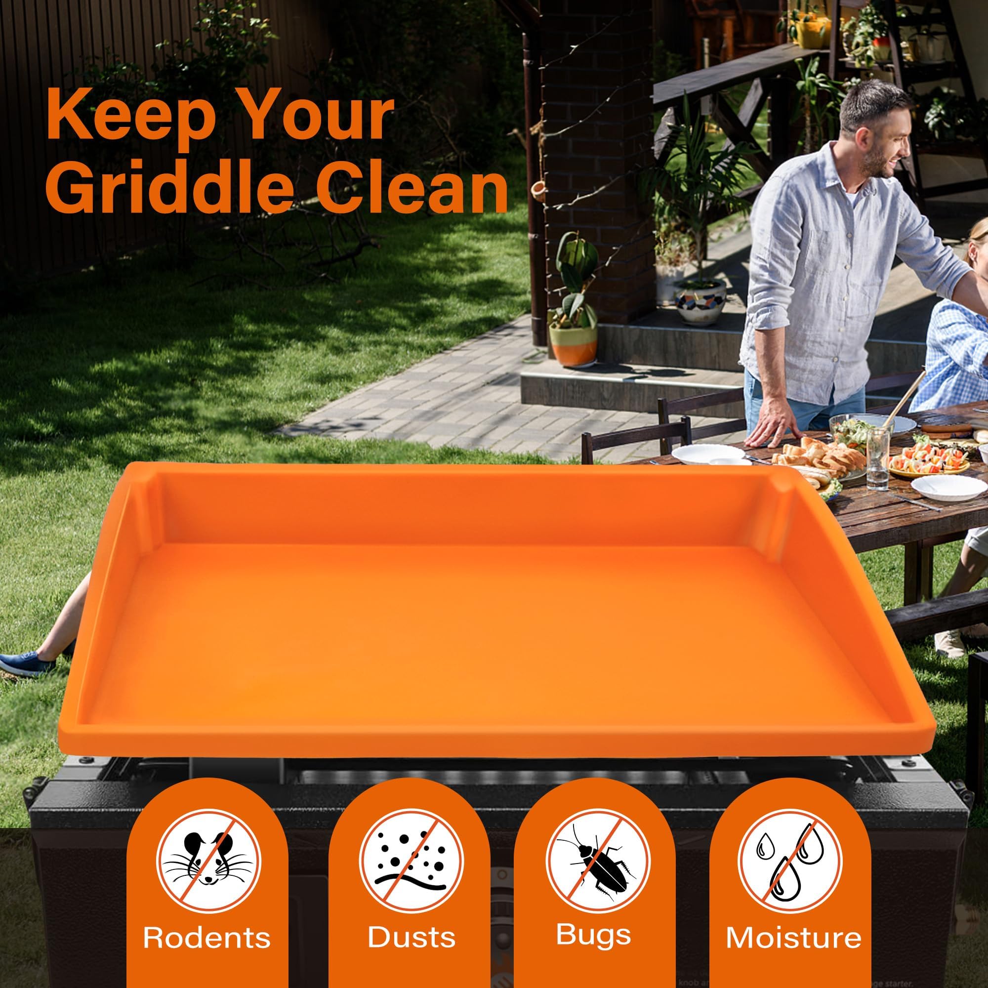 LotFancy heavy-duty silicone mat withstands heat up to 400°F while stored.