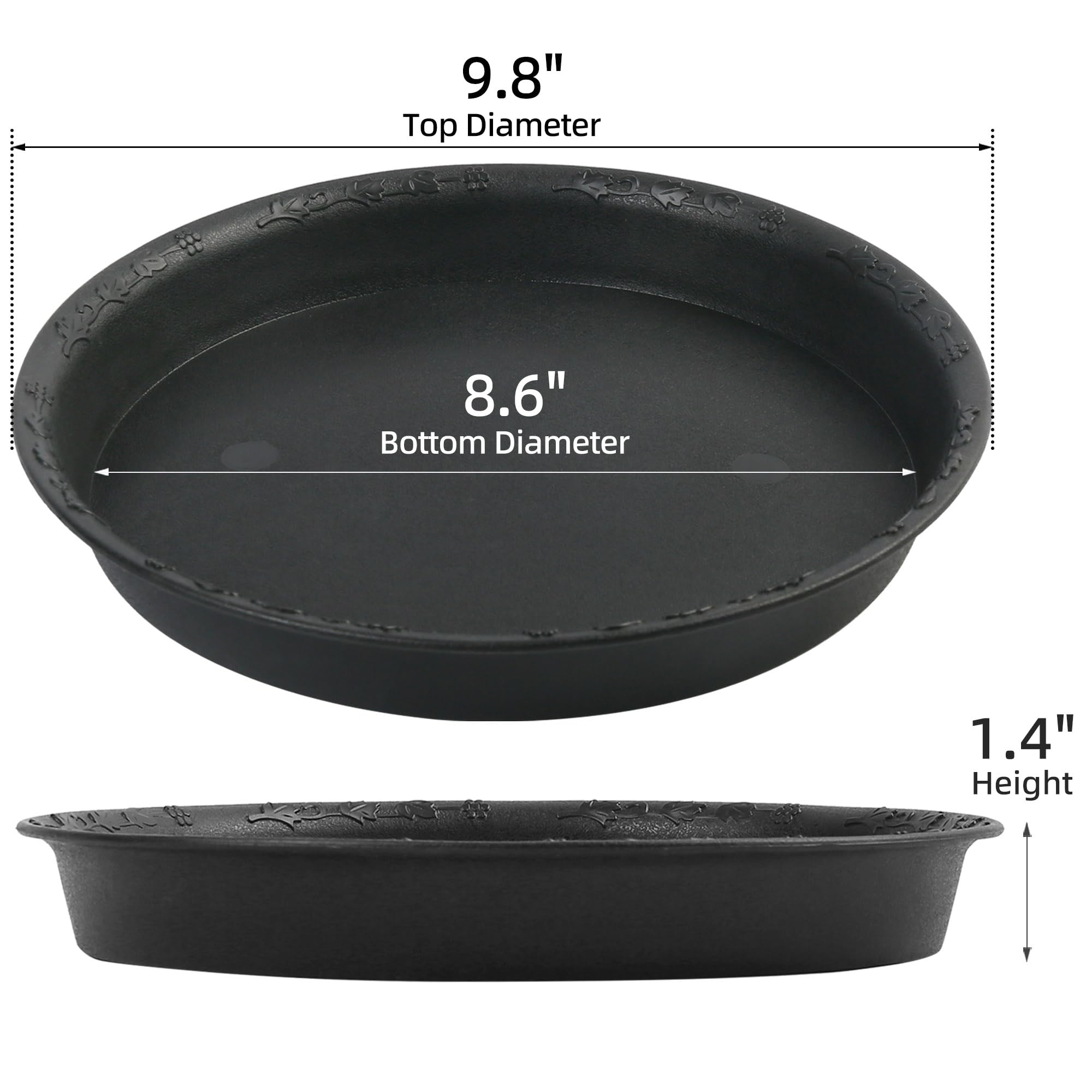 LotFancy saucer made from durable recyclable PP for long-term use.