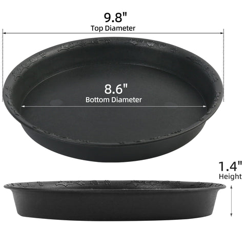 LotFancy saucer made from durable recyclable PP for long-term use.