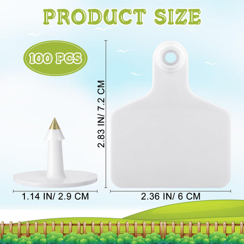 Lothee ear tag in white compatible with common applicators for quick installation.
