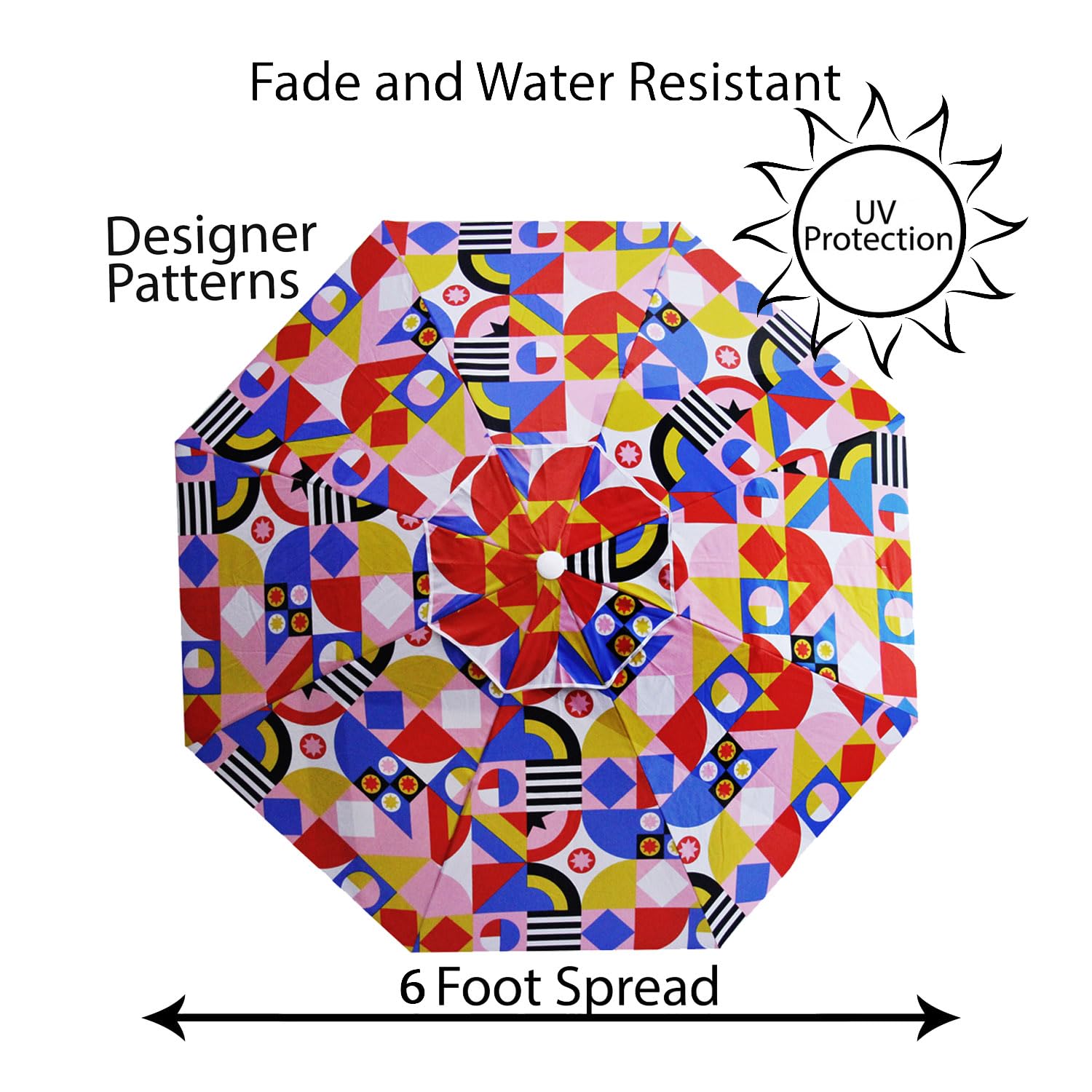 LOTTAFUN UPF 50+ fabric blocks sunlight for extended beach comfort.