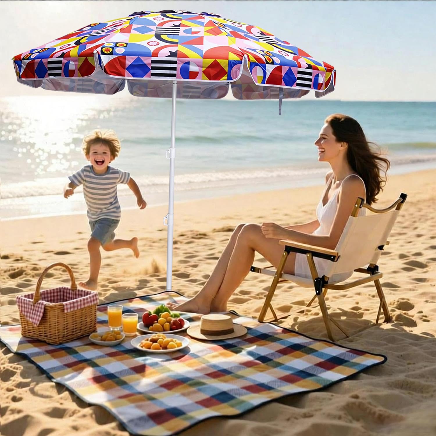 LOTTAFUN wind tunnel-tested umbrella stays steady in gusts.