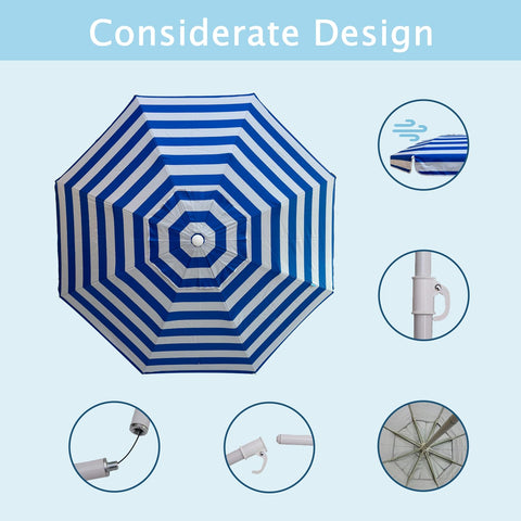 LOTTAFUN fiberglass pole provides robust wind resistance for outdoor shade.