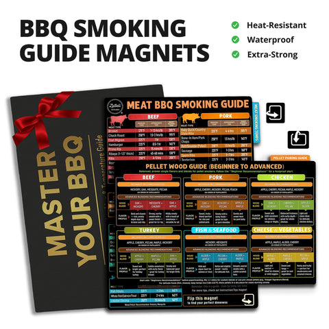 LOTTELI KITCHEN temp and time chart magnet for precise smoking decisions.