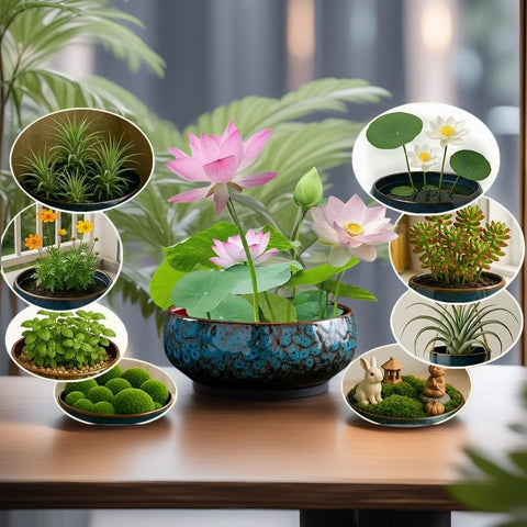 Lotus Bowl Planter kiln-fired ceramic ensures durability for indoor or outdoor use.