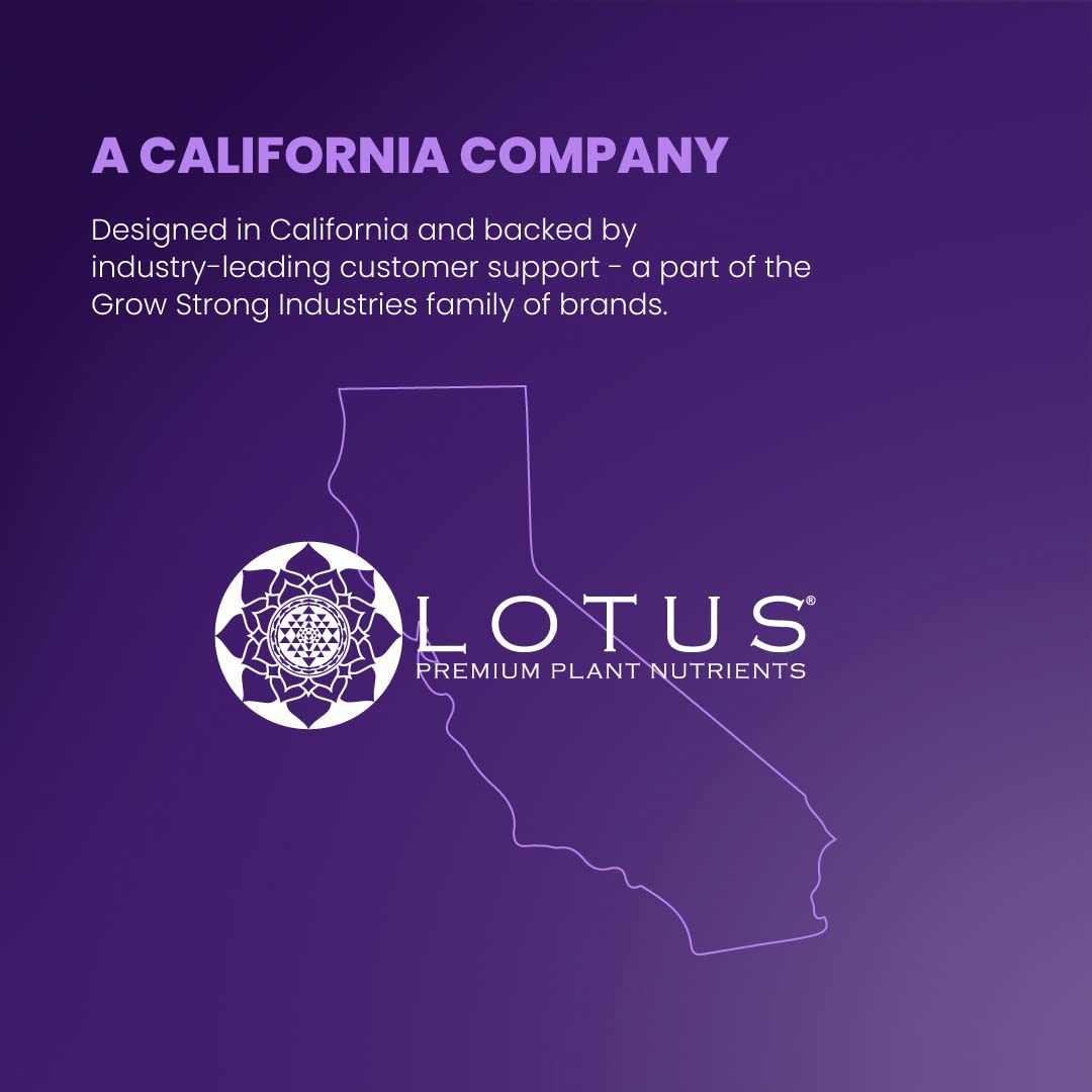 Lotus Nutrients Cal-Mag Pro works for both indoor and outdoor gardens.