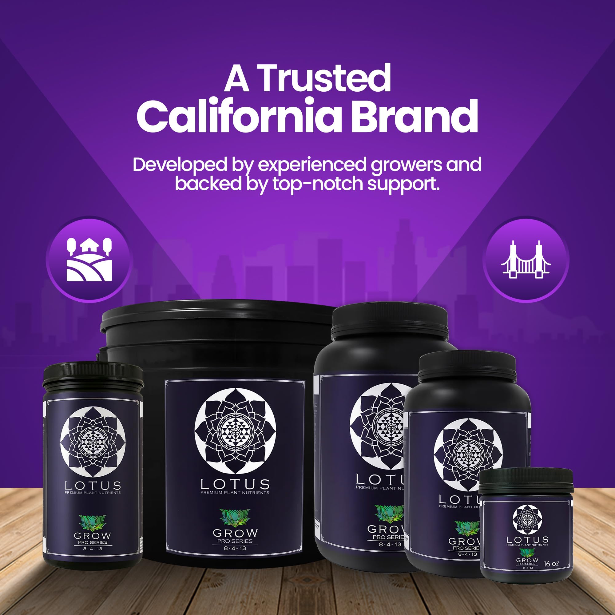 Lotus Nutrients Grow Pro Series bottle pour enabling simple, measured nutrient delivery