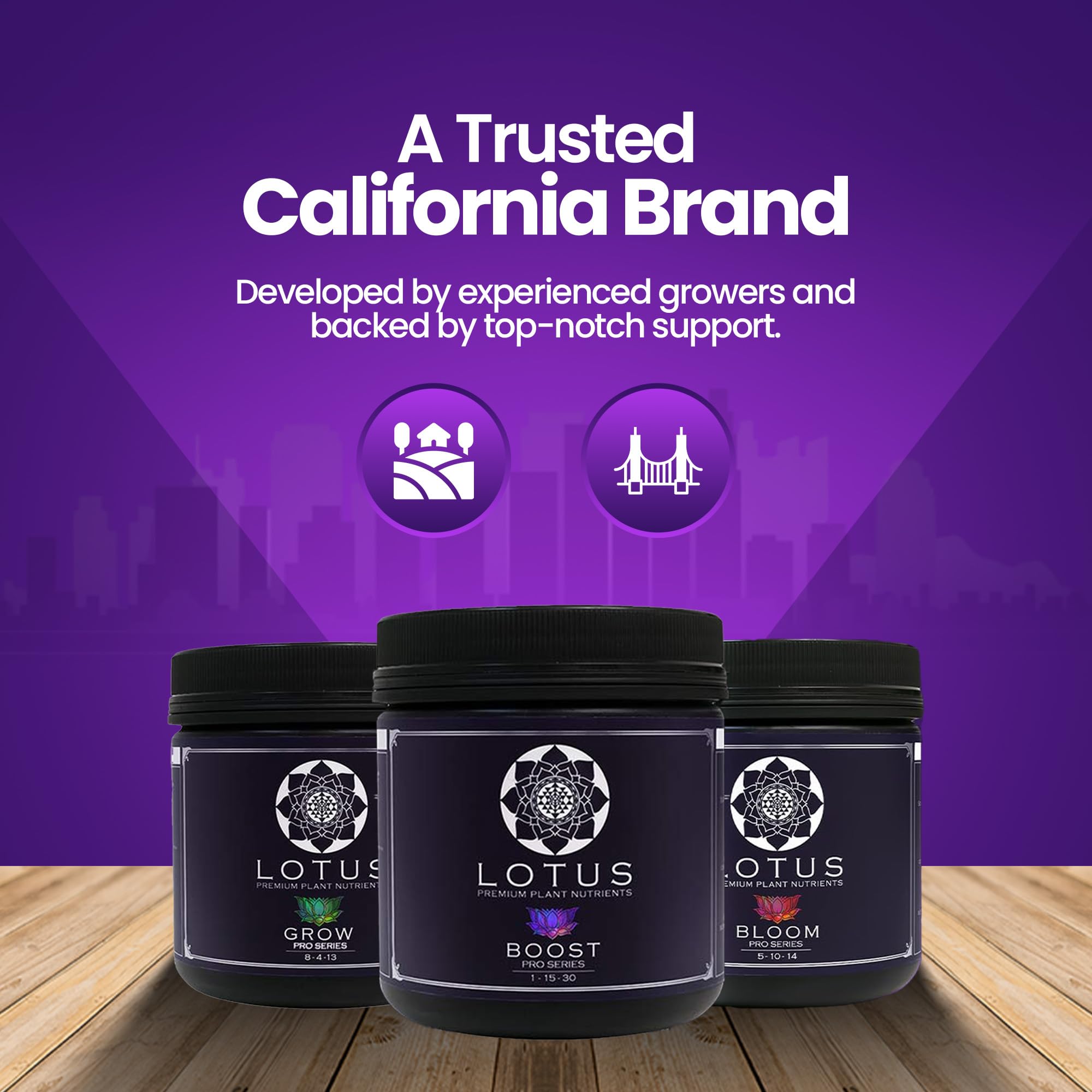 Lotus Nutrients storage-friendly design keeps nutrients organized for gardeners.