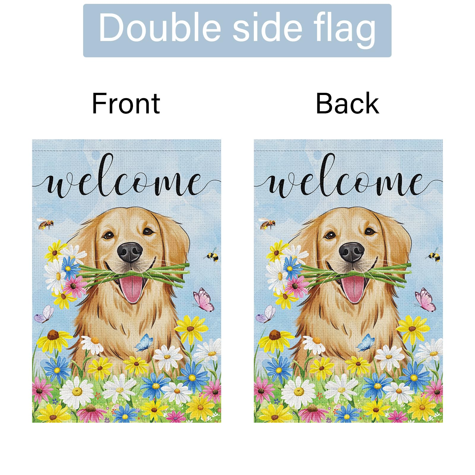 Louise Maelys sunny garden flag enhances seasonal decor and welcoming vibe.