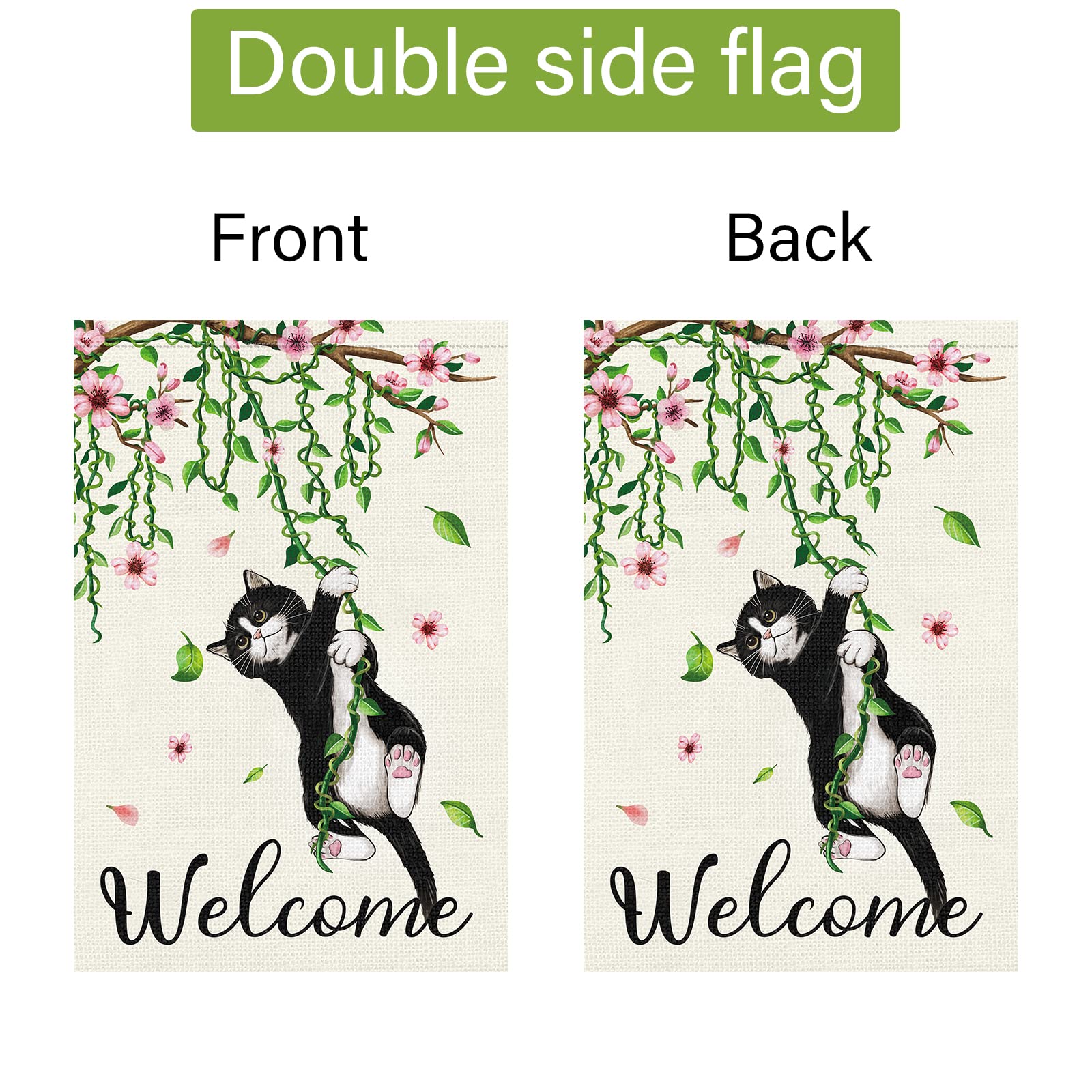 Louise Maelys decorative cat design adds festive charm to outdoor spaces.