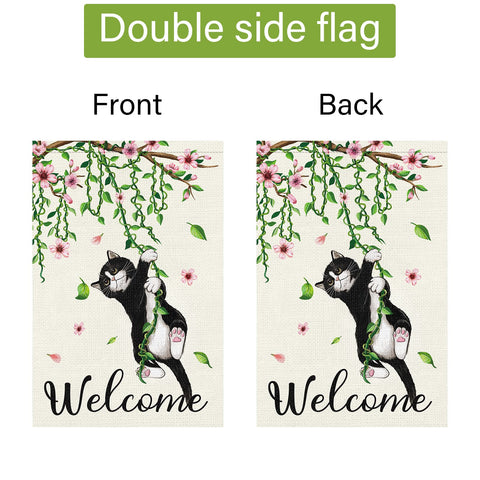 Louise Maelys decorative cat design adds festive charm to outdoor spaces.
