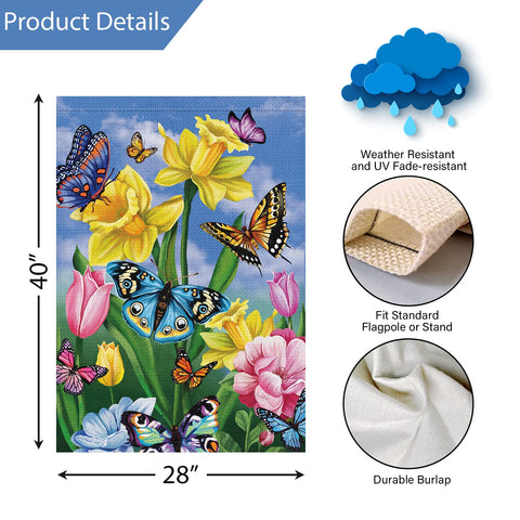 Louise Maelys Double-Sided Printing Flag offers visibility from any direction.