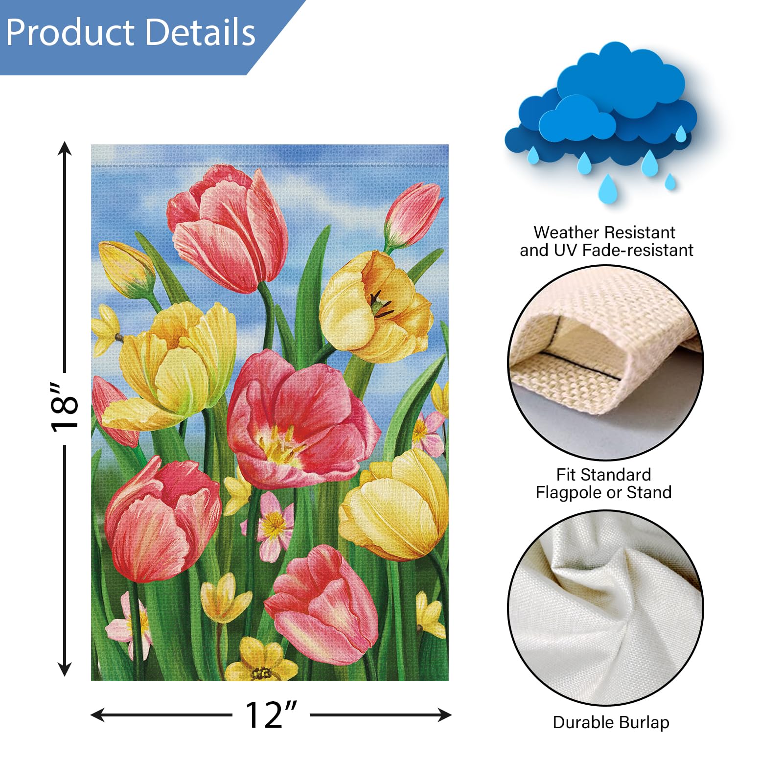 Louise Maelys flag features durable double-stitched edges for long-lasting wear.