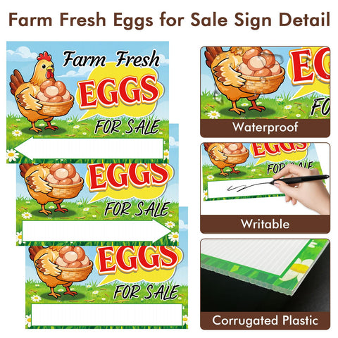 Louise Maelys egg sign with stakes enables quick, secure outdoor installation