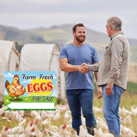 Louise Maelys farm fresh eggs sign ideal for farmers markets and roadside stands