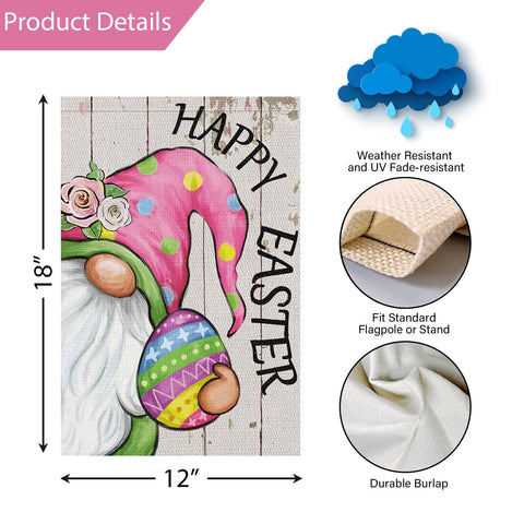Louise Maelys flag with sleeve design makes Easter display easy.