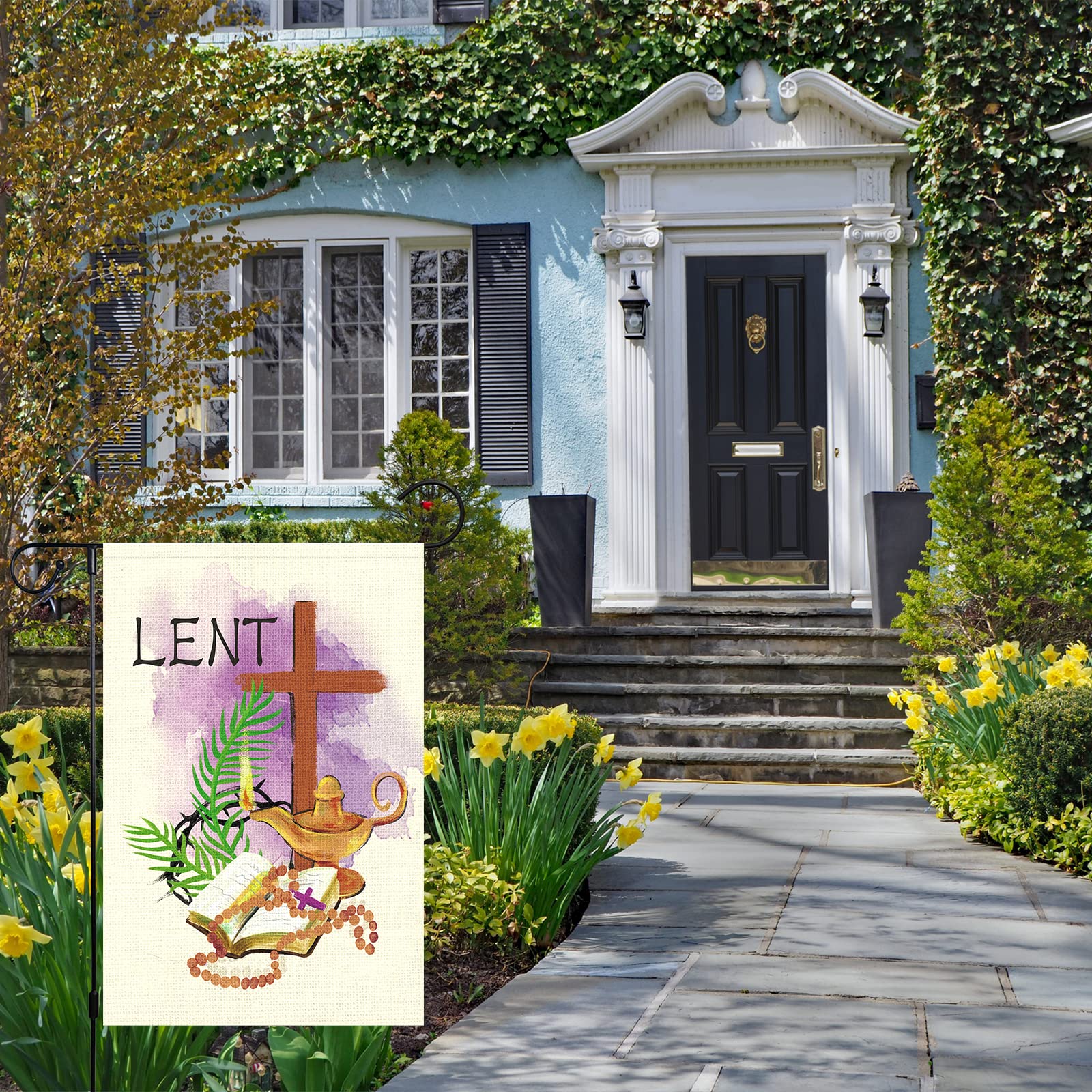 Louise Maelys Lent garden flag double-sided printing readable from all angles