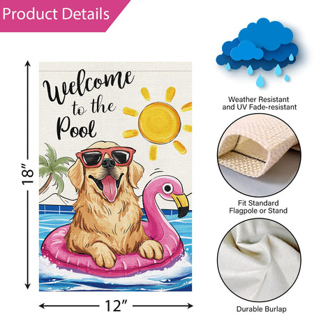 Louise Maelys machine-washable burlap flag for easy outdoor care.