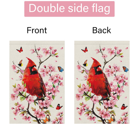 Louise Maelys outdoor porch garden flag viewed from front yard