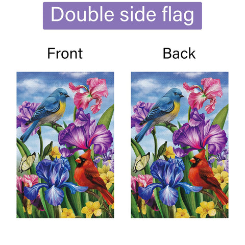 Louise Maelys outdoor spring decor flag suitable for porch, lawn, or garden display.