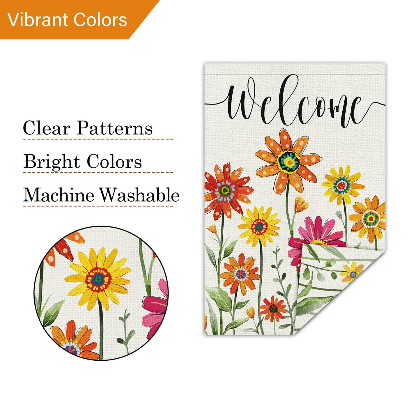 Louise Maelys garden flag suits patios, lawns, and porches for seasonal welcome