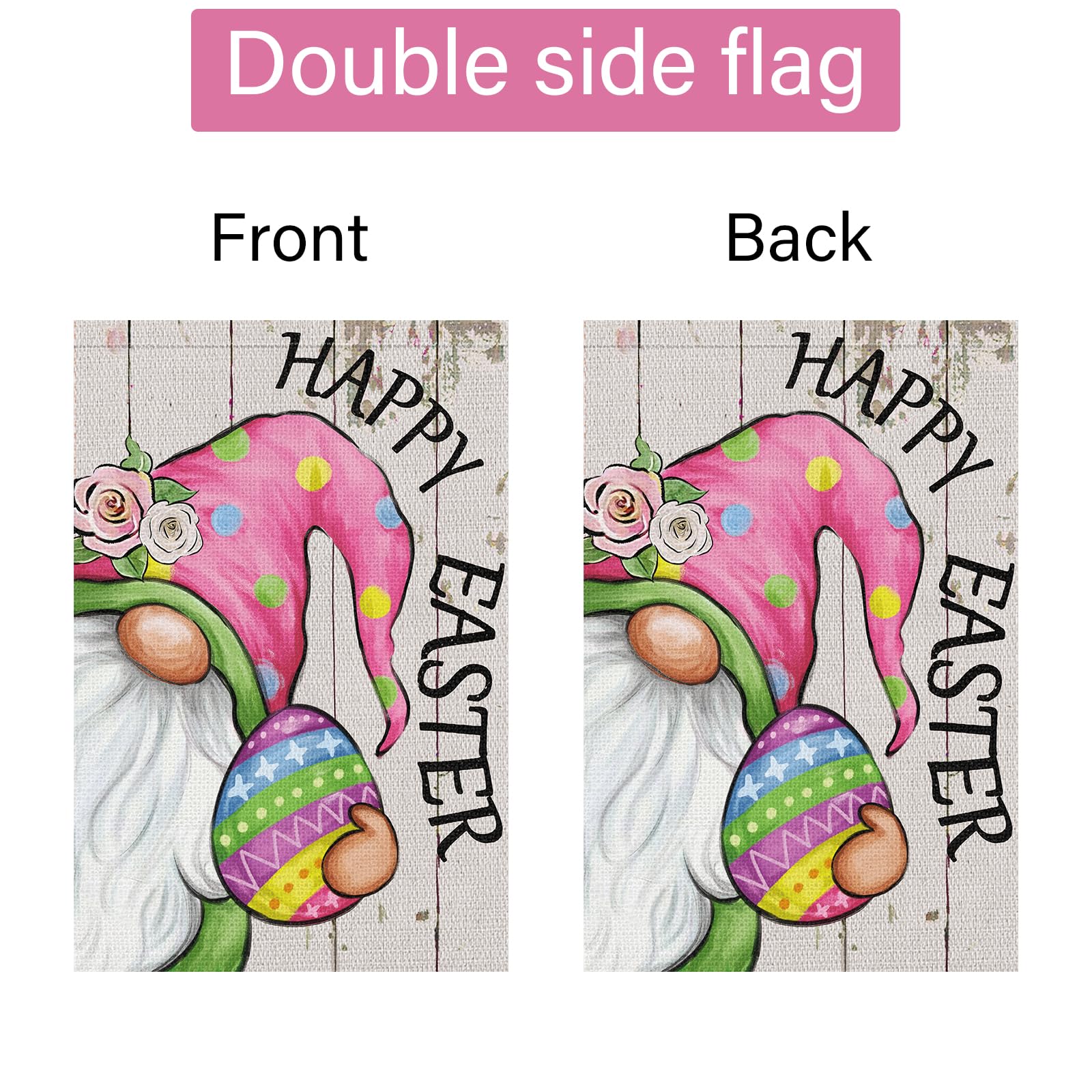 Louise Maelys porch flag for Easter decor, ideal for yard displays.