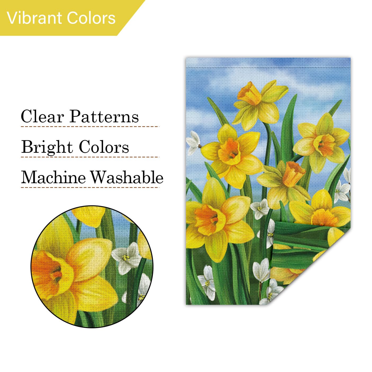 Louise Maelys daffodil flag ideal for patio, lawn, or garden displays.