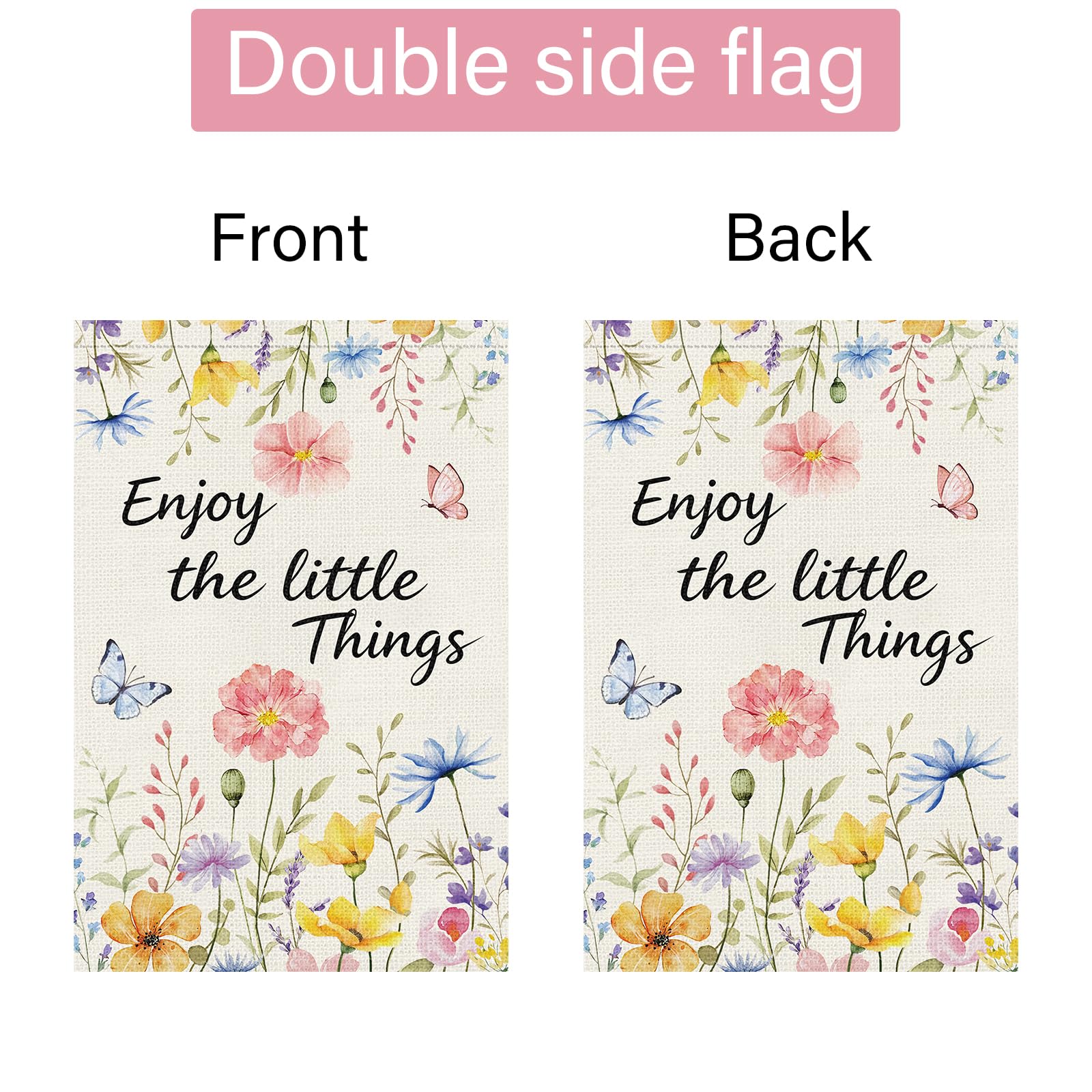 Louise Maelys flag as yard decor for porches and gardens.