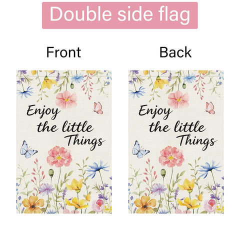 Louise Maelys flag as yard decor for porches and gardens.
