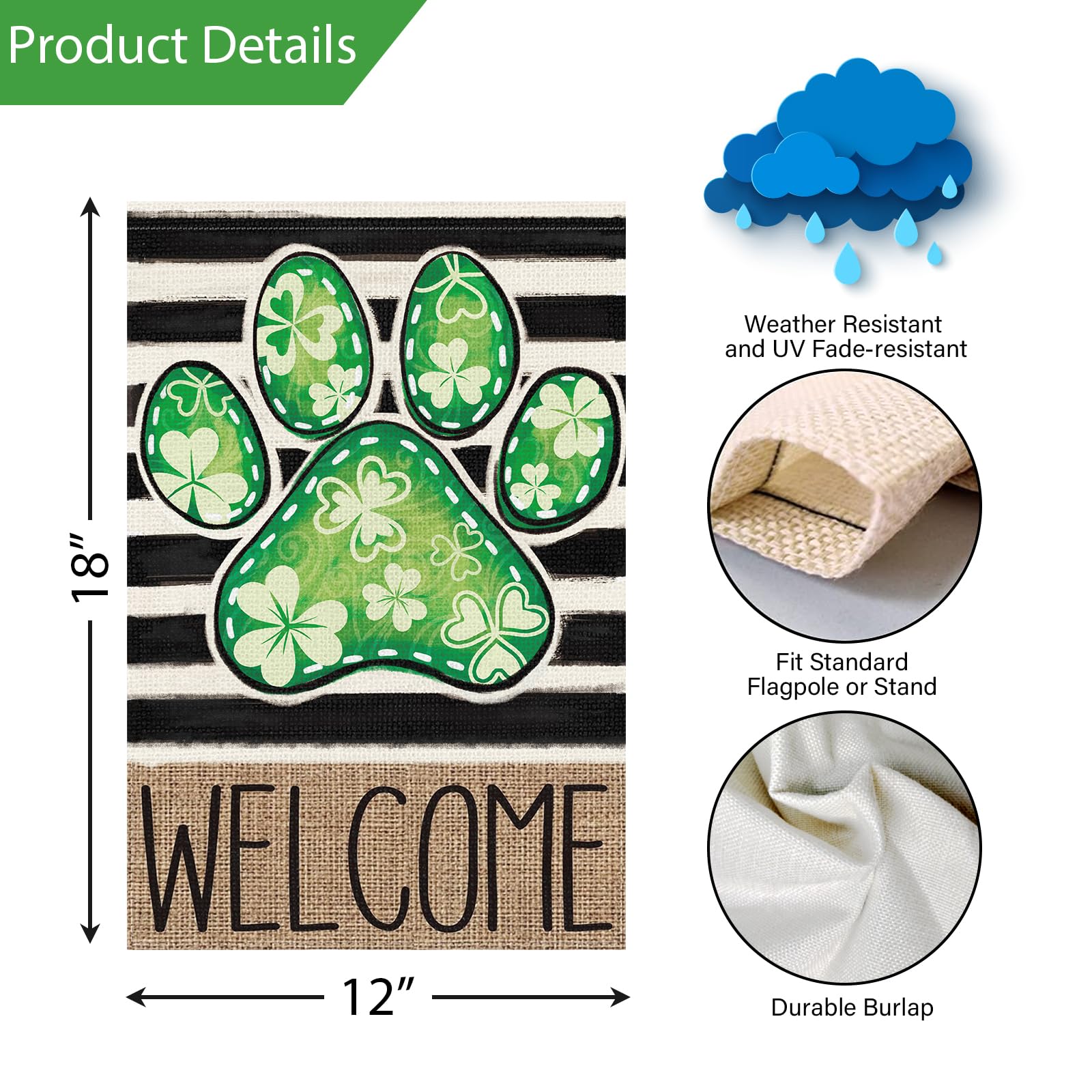 Louise Maelys flag is weather-resistant for long outdoor use.