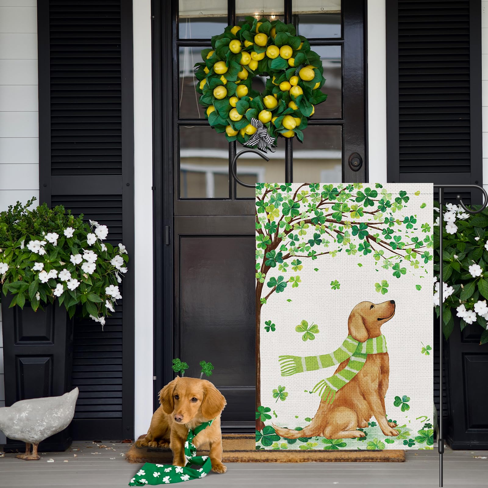 Durable polyester flag by Louise Maelys, washable for seasonal use