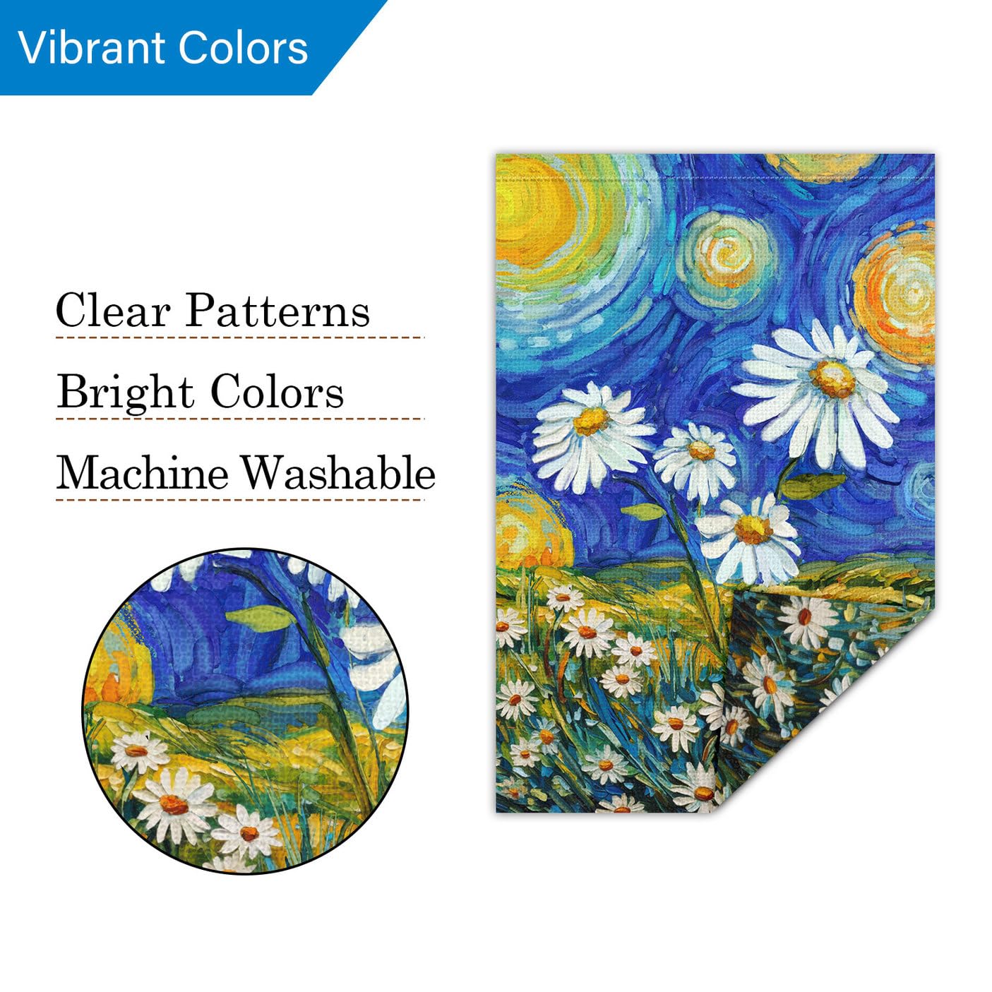 Louise Maelys washable polyester garden flag for easy care and ongoing color.