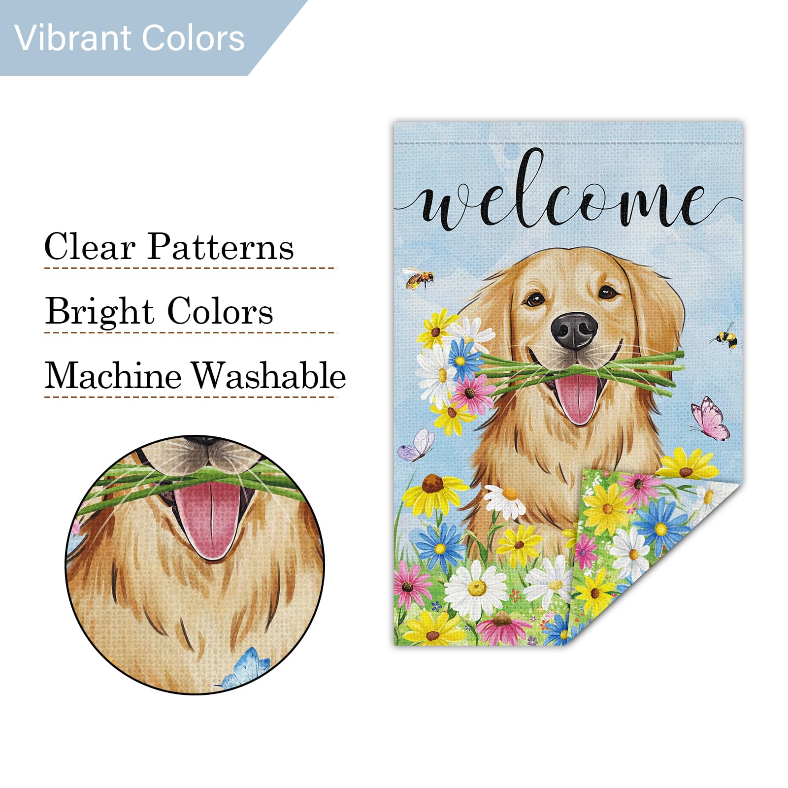 Louise Maelys washable polyester flag keeps colors bright through seasons.