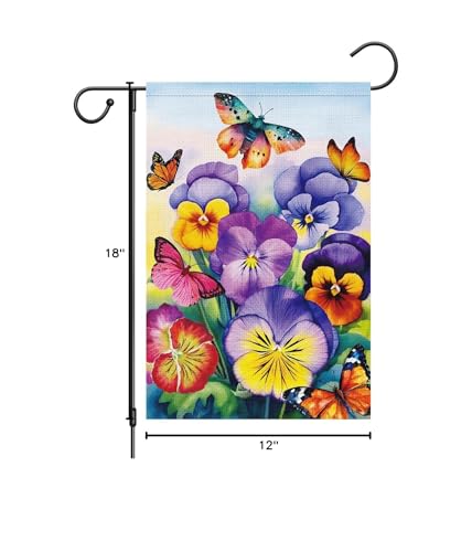 Louise Maelys spring decor flag complements seasonal garden displays beautifully