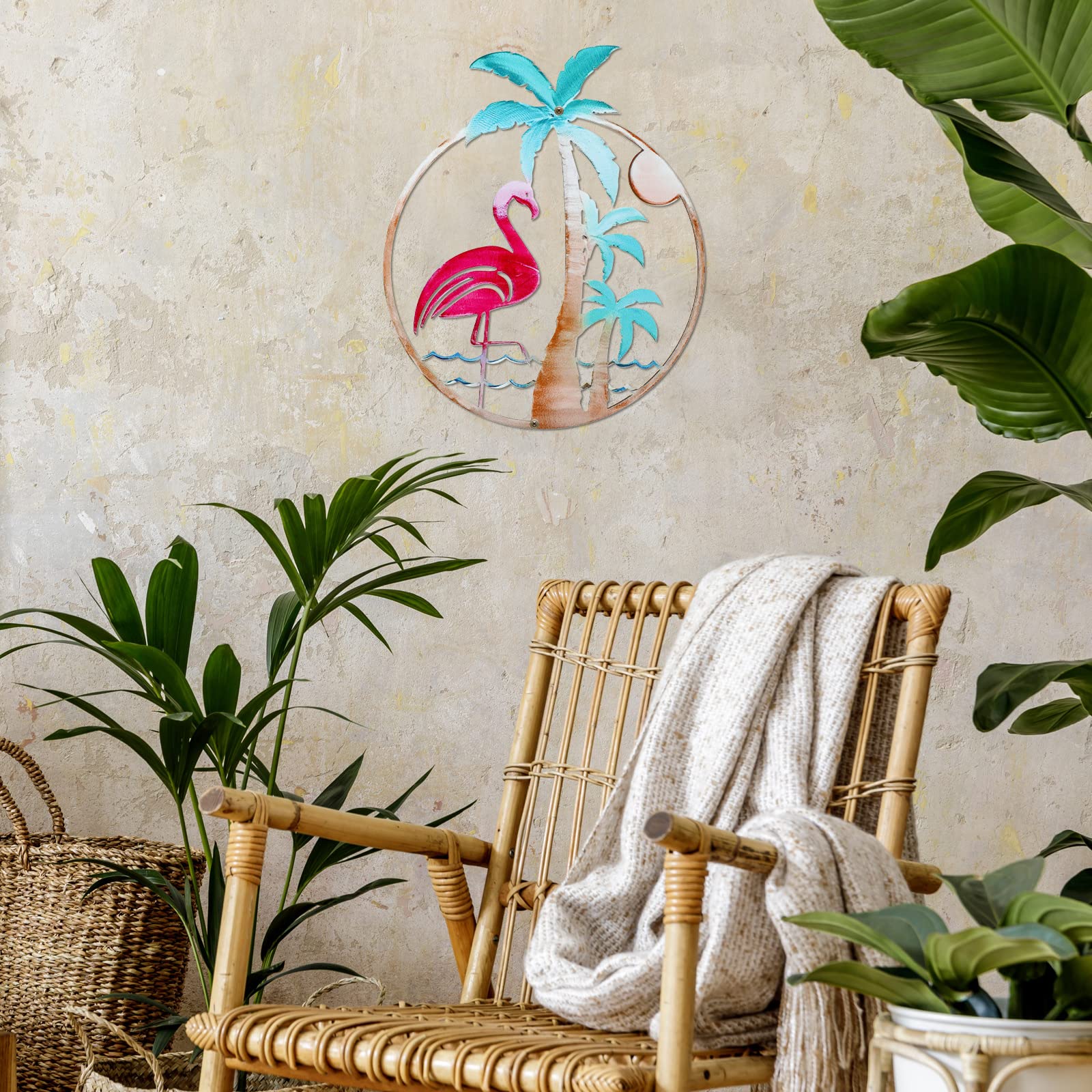 Lounsweer patio indoor outdoor wall decor flamingo for versatile home styling