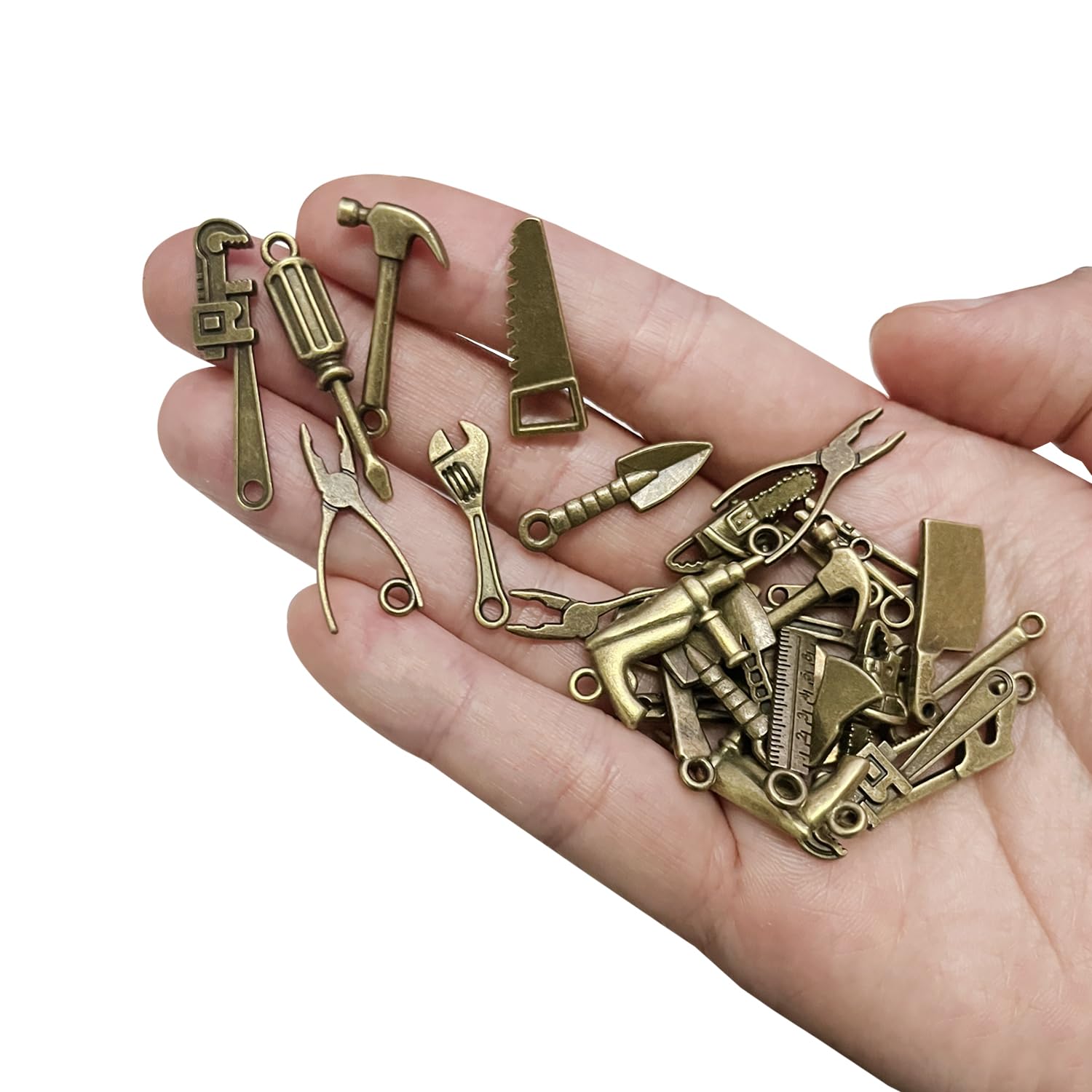 Loutas Bowdee bronze mini tools with intricate detailing boost DIY flair.