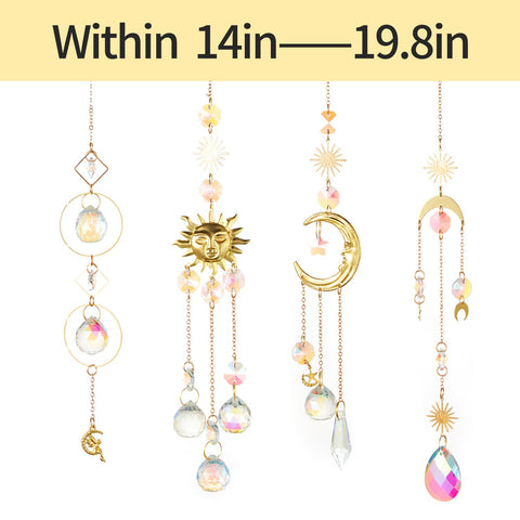 Louxiar prism sun catcher with chain and hook creates rainbow reflections.