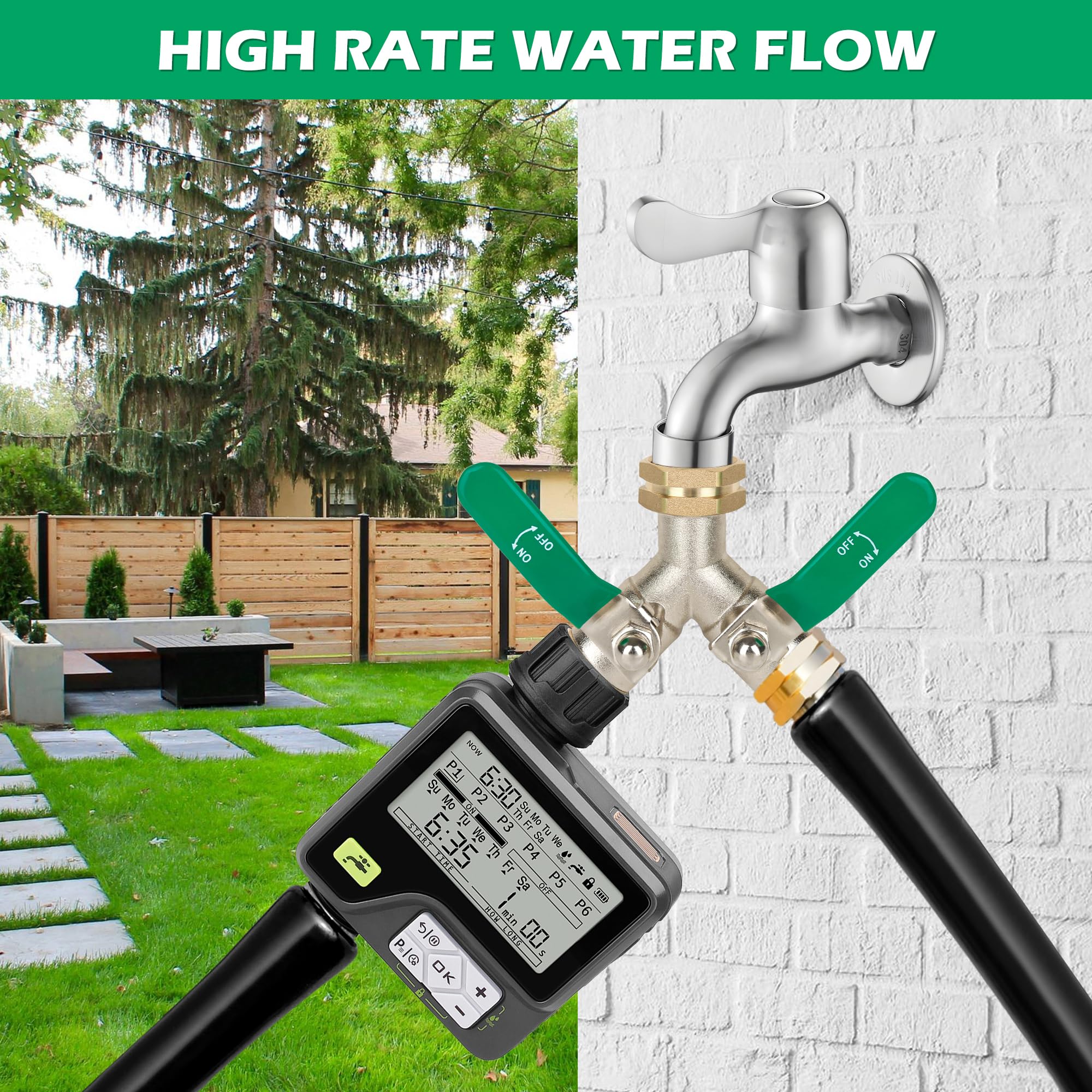 Love is War dual-outlet design supports flexible watering for two tasks.