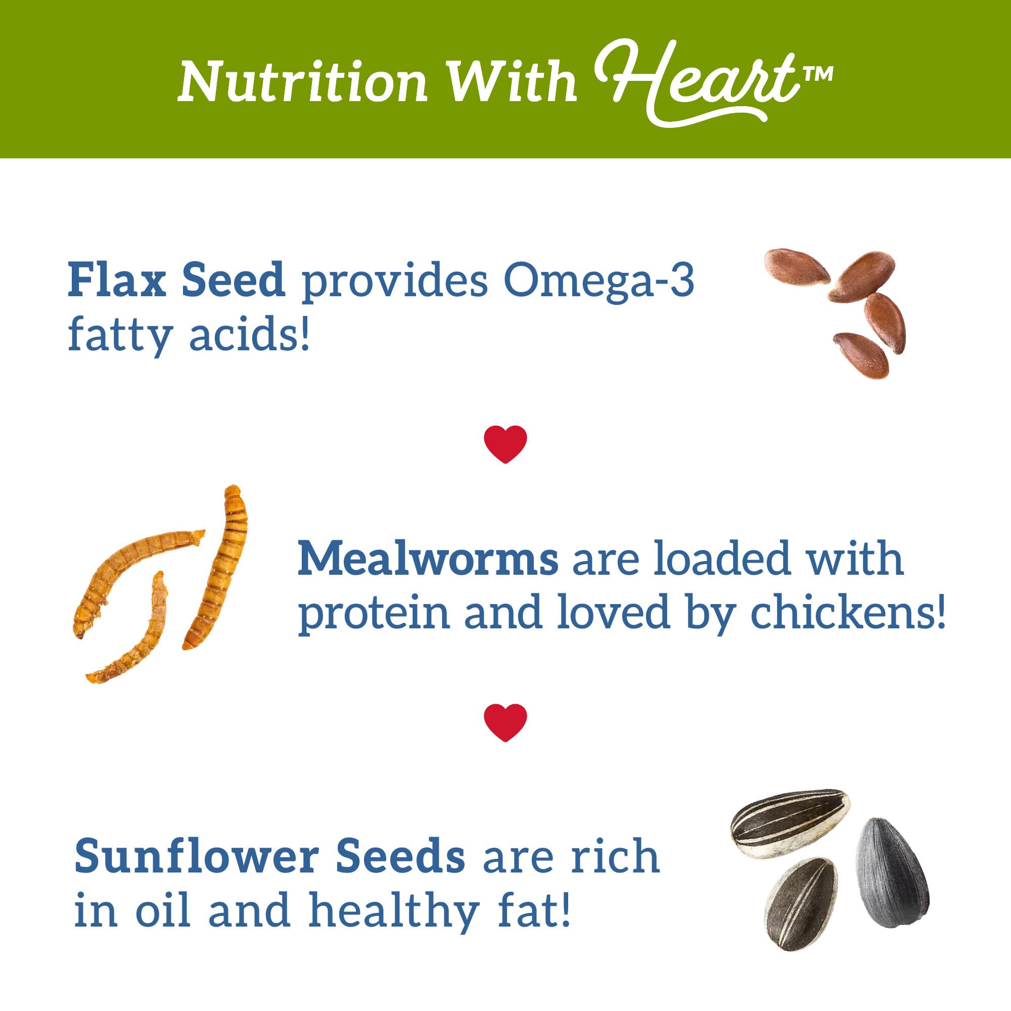 Love My Girls corn-free recipe label emphasizes clean nutrition for flocks