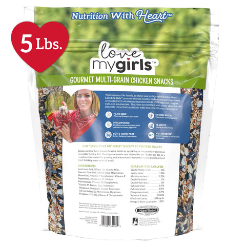 Love My Girls flax-seed mealworms close-up highlights omega-3 and protein-rich ingredients