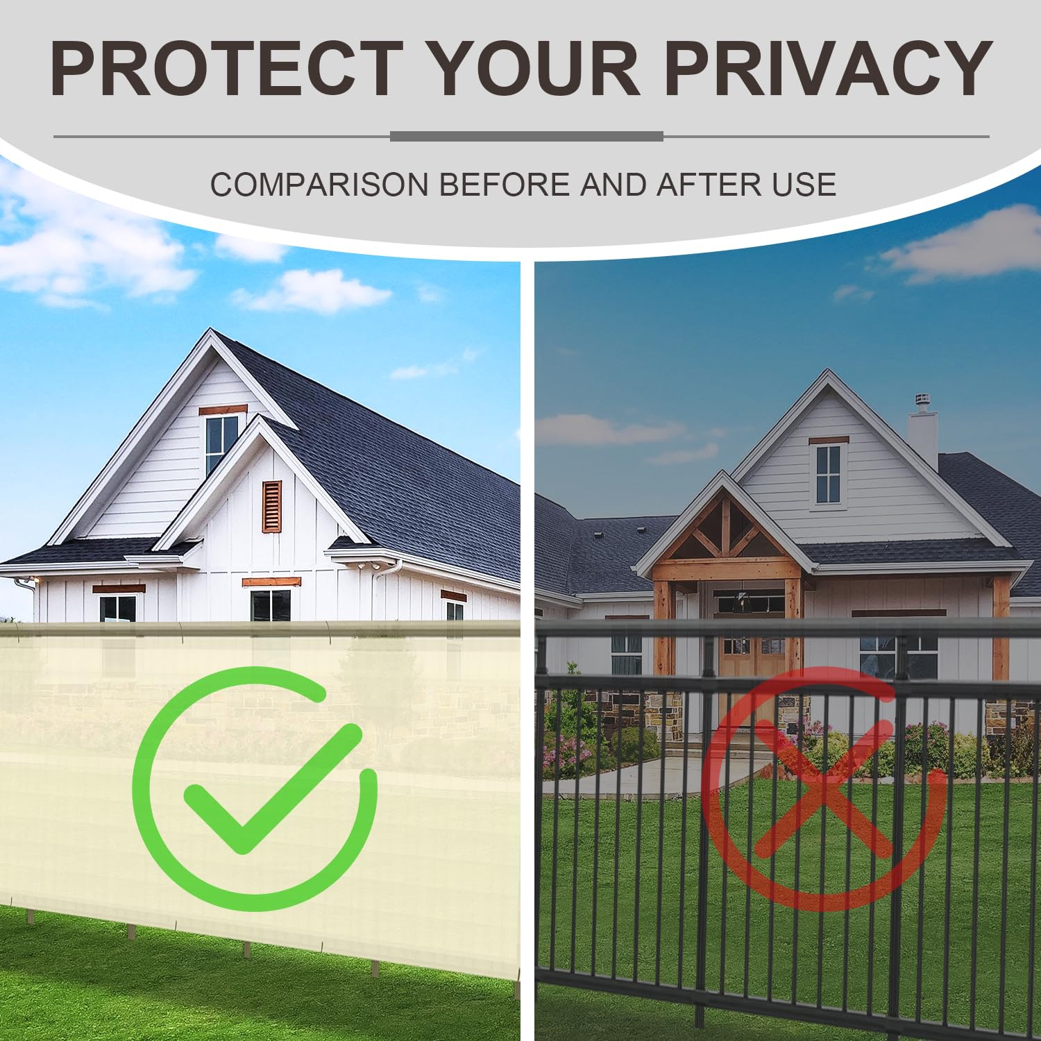 Love Story all-weather privacy screen withstands snow, wind, and rain for year-round use.