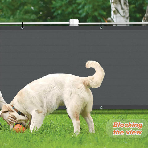 Love Story balcony screen close-up fabric shows durable HDPE and UV protection.