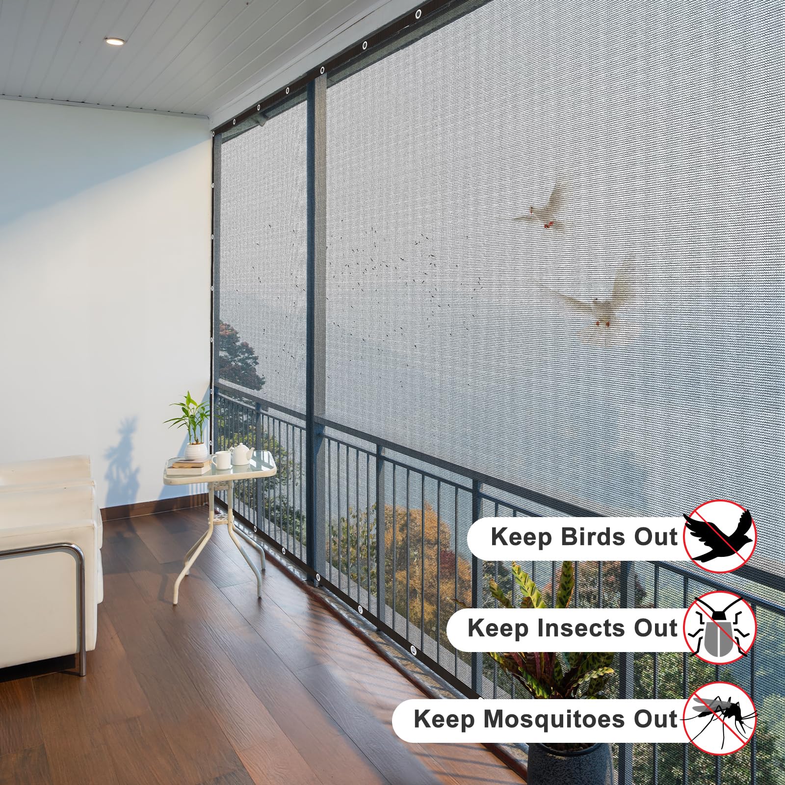 LOVE STORY customizable mesh tarp sizes fit varied spaces