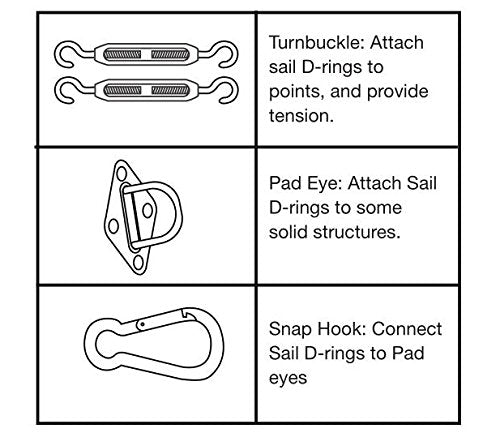 LOVE STORY diamond pad eye provides sturdy anchor points for sails