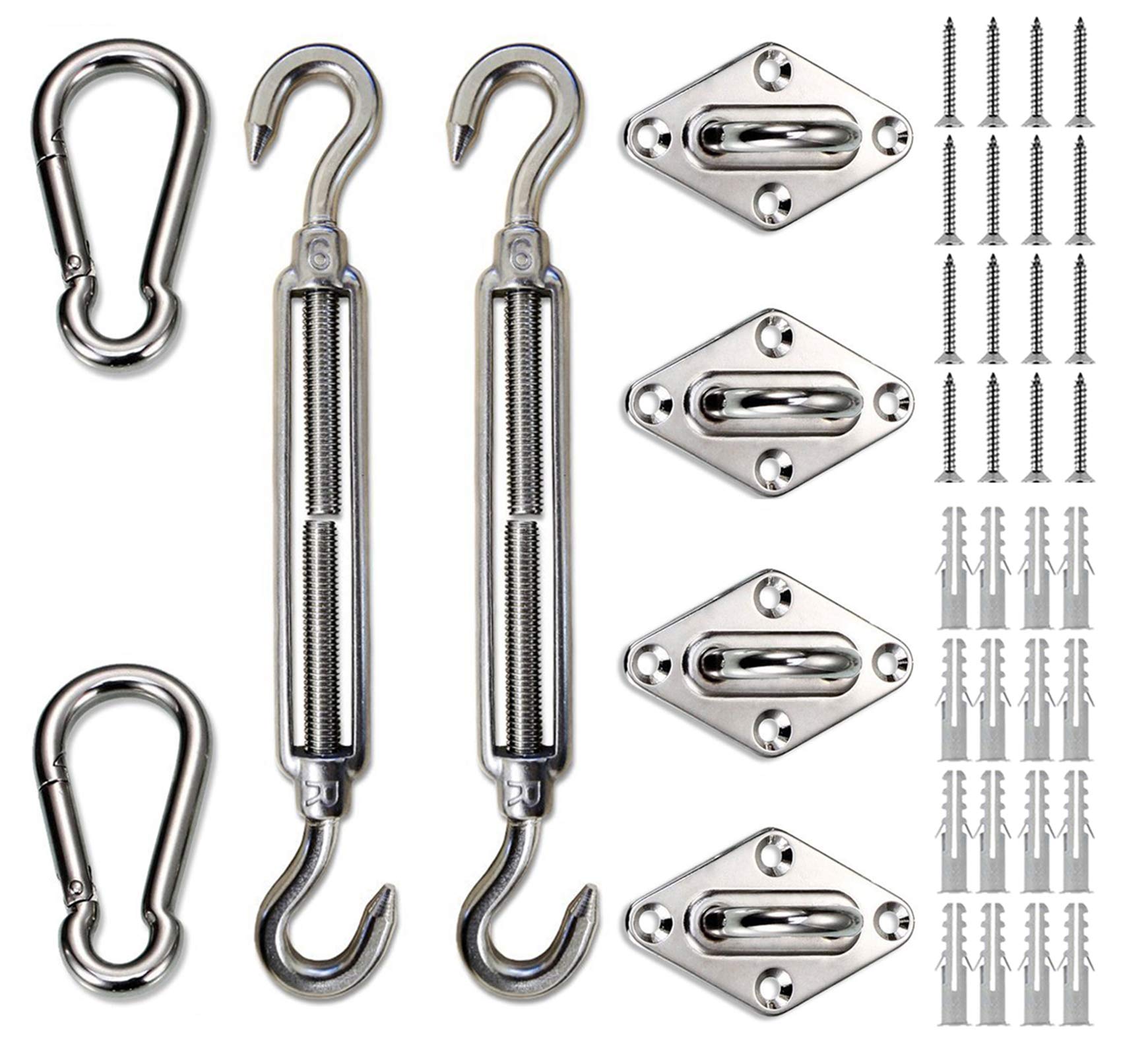 LOVE STORY hardware kit in stainless steel for secure shade sail mounting