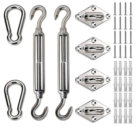 LOVE STORY hardware kit in stainless steel for secure shade sail mounting