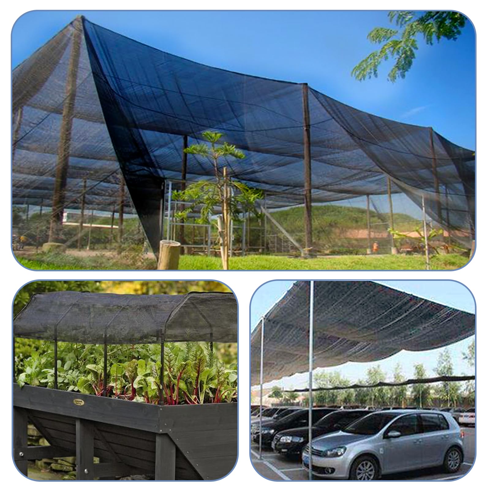 LOVE STORY see-through shade net shading coop and patio while keeping view