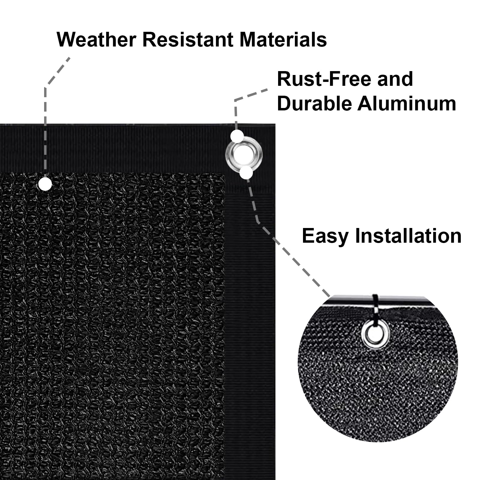 Love Story virgin HDPE fence screen offers UV protection for outdoor use.