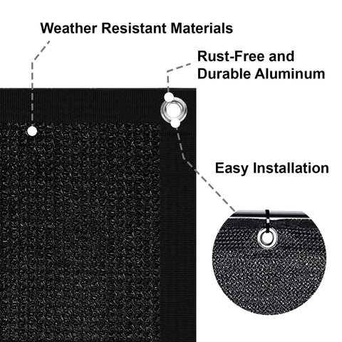 Love Story virgin HDPE fence screen offers UV protection for outdoor use.