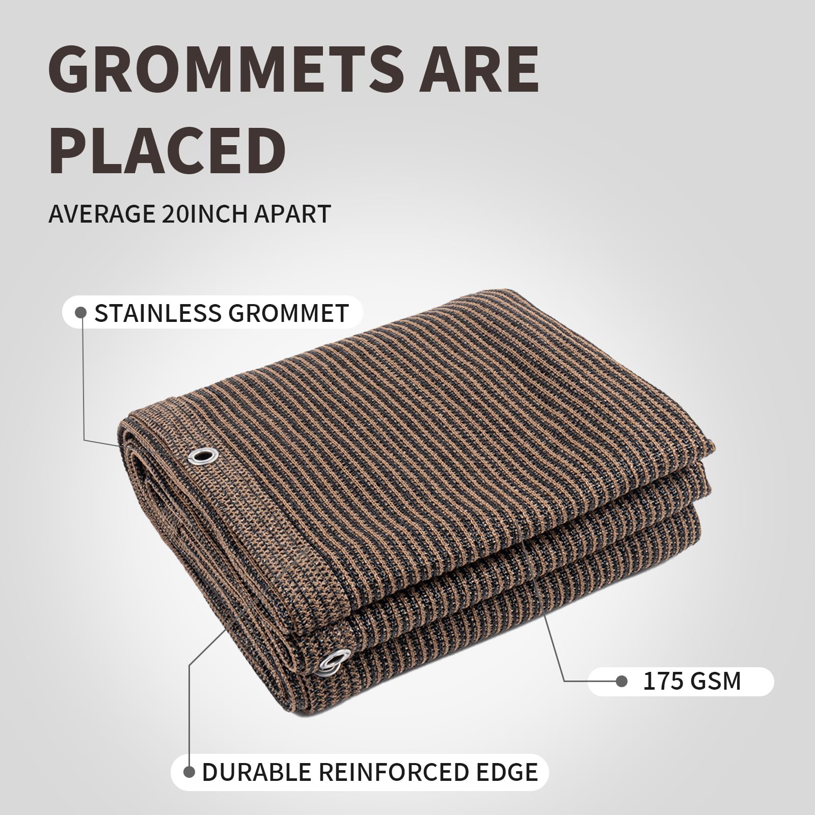 LOVE STORY weather-resistant privacy screen in brown withstands all seasons